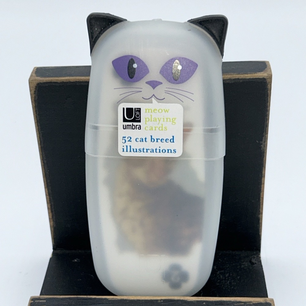 2010 Umbra Meow 52 Cat Breed Illustrated Playing Cards Unused